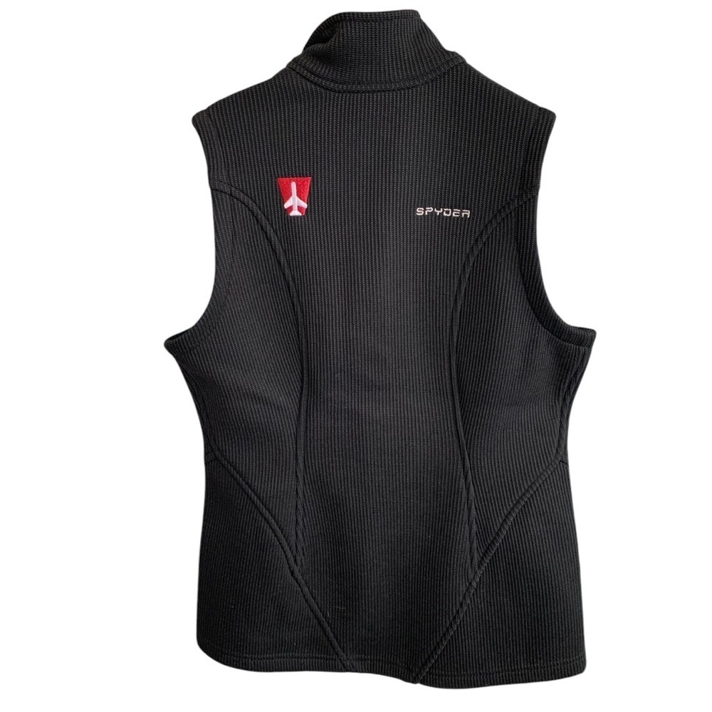 New Spyder Black Vest Jacket Stryke Endure Mid Weight Size Small Black - Picture 2 of 4